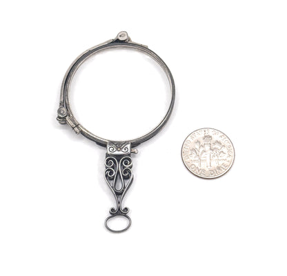 Antique Edwardian Folding Lorgnette Glasses Quizzer Pendant