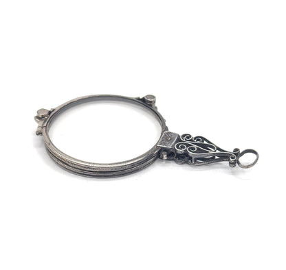 Antique Edwardian Folding Lorgnette Glasses Quizzer Pendant