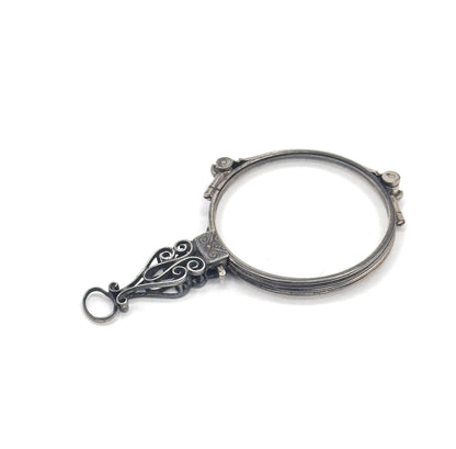 Antique Edwardian Folding Lorgnette Glasses Quizzer Pendant