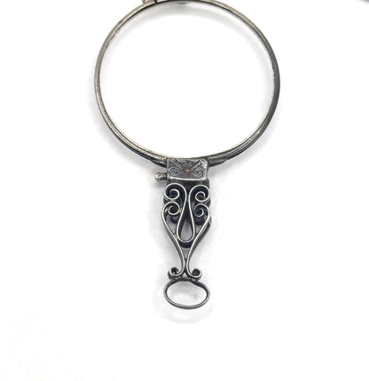 Antique Edwardian Folding Lorgnette Glasses Quizzer Pendant