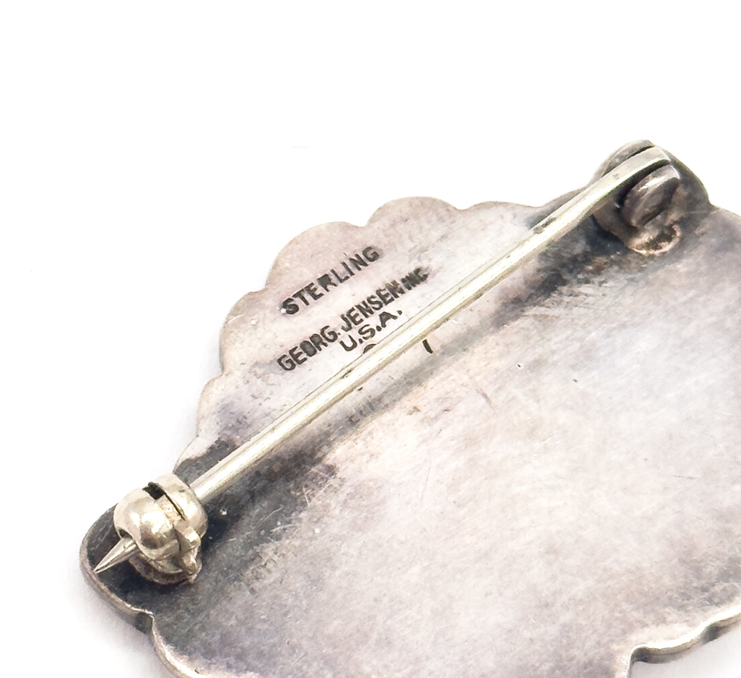 1940s Georg Jensen Floral Brooch in Sterling Silver