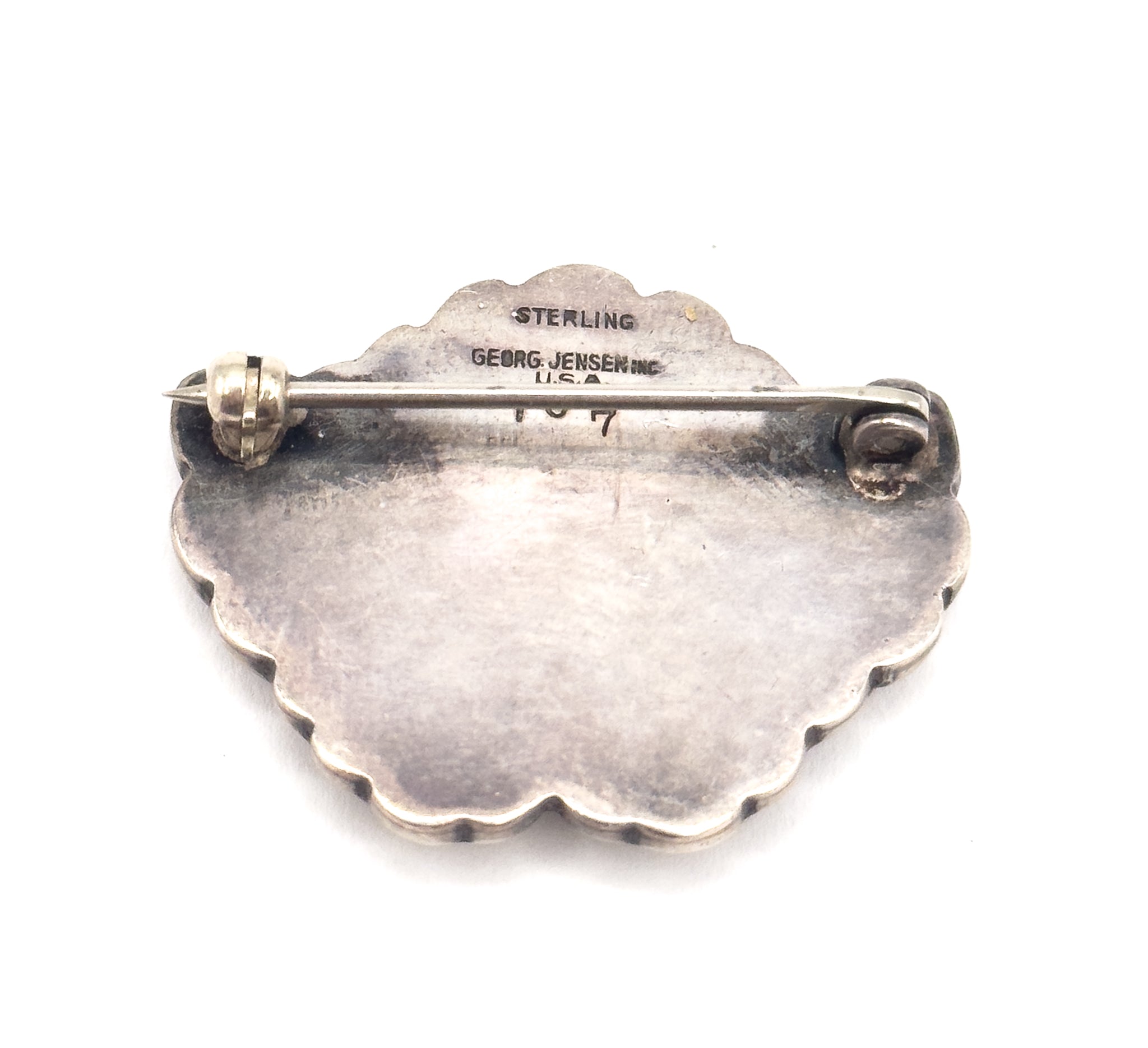 1940s Georg Jensen Floral Brooch in Sterling Silver – Opaline