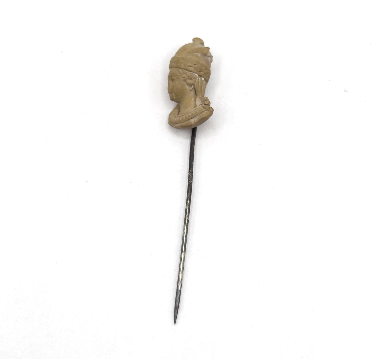 Victorian Grand Tour Lava Cameo Stick Pin