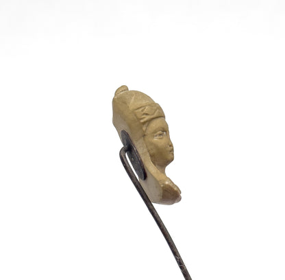 Victorian Grand Tour Lava Cameo Stick Pin