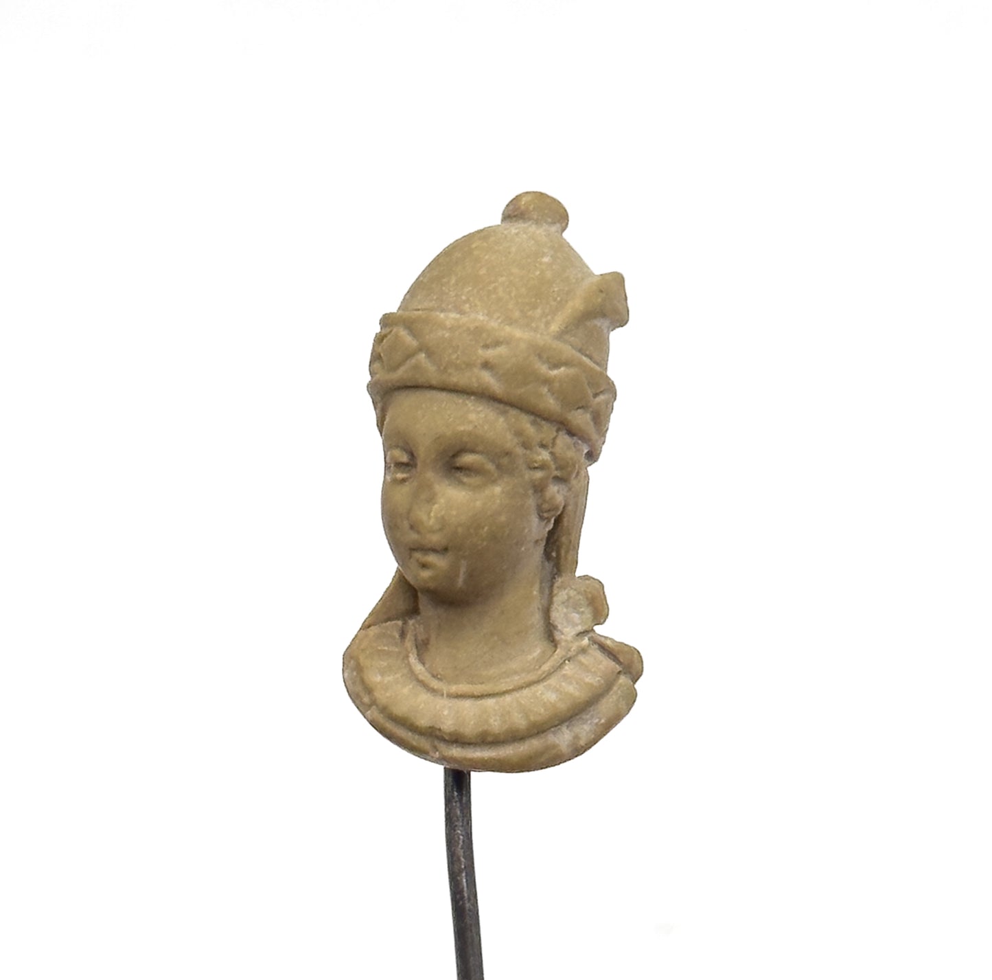 Victorian Grand Tour Lava Cameo Stick Pin