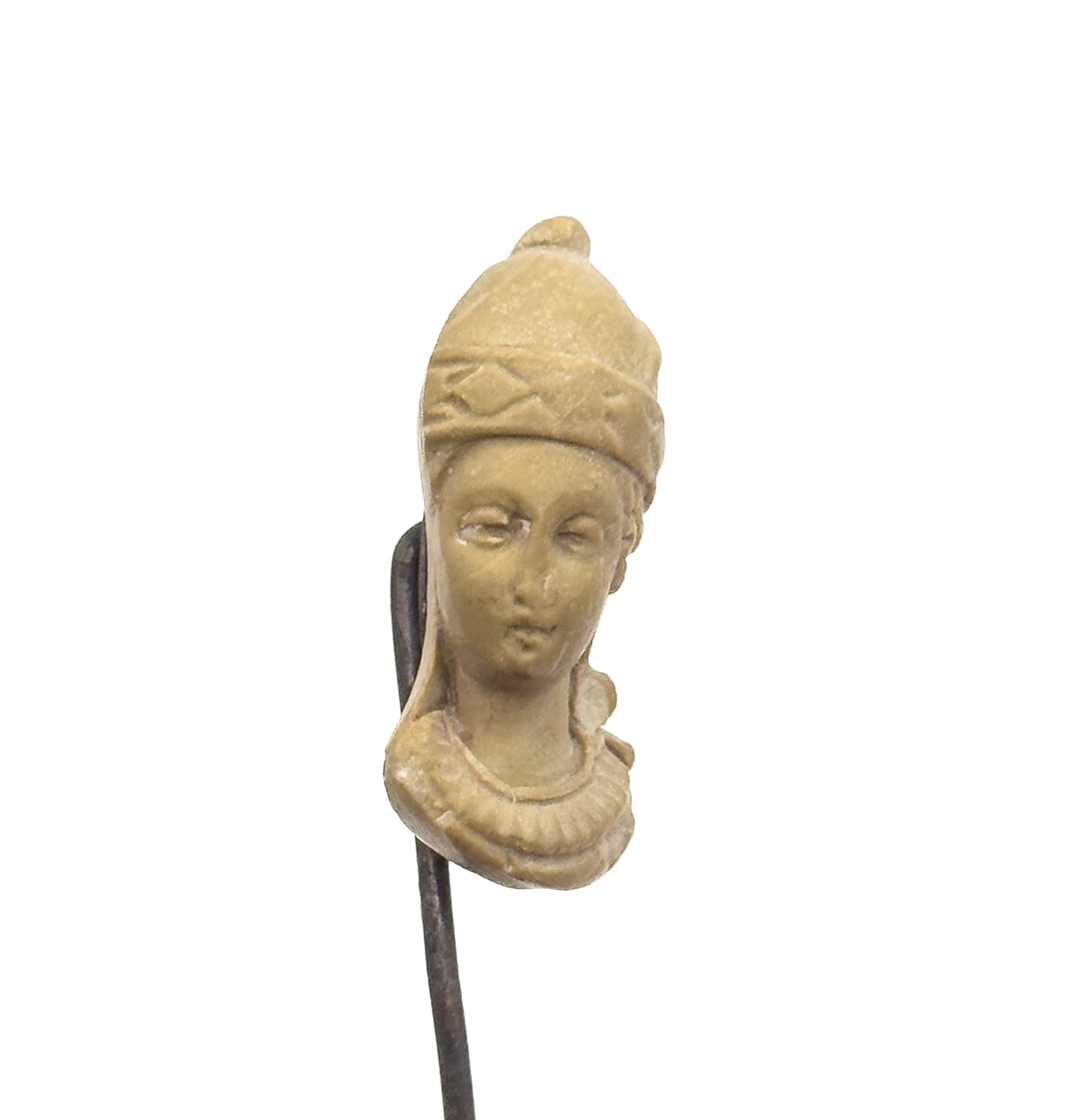 Victorian Grand Tour Lava Cameo Stick Pin