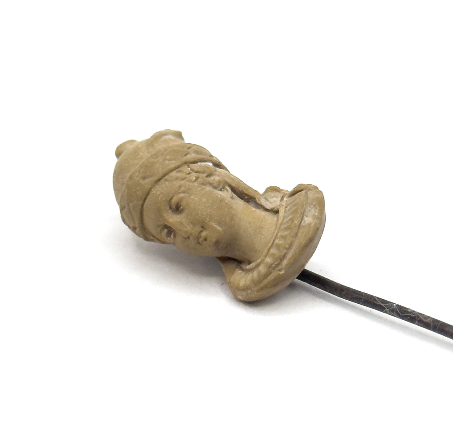 Victorian Grand Tour Lava Cameo Stick Pin