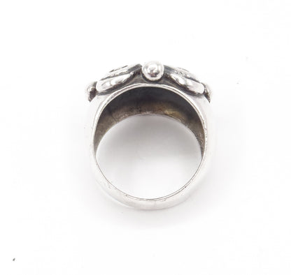 90s Vintage Swirl Chunky Ring in Silver