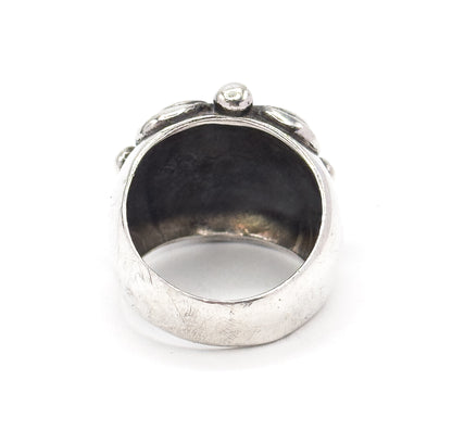 90s Vintage Swirl Chunky Ring in Silver