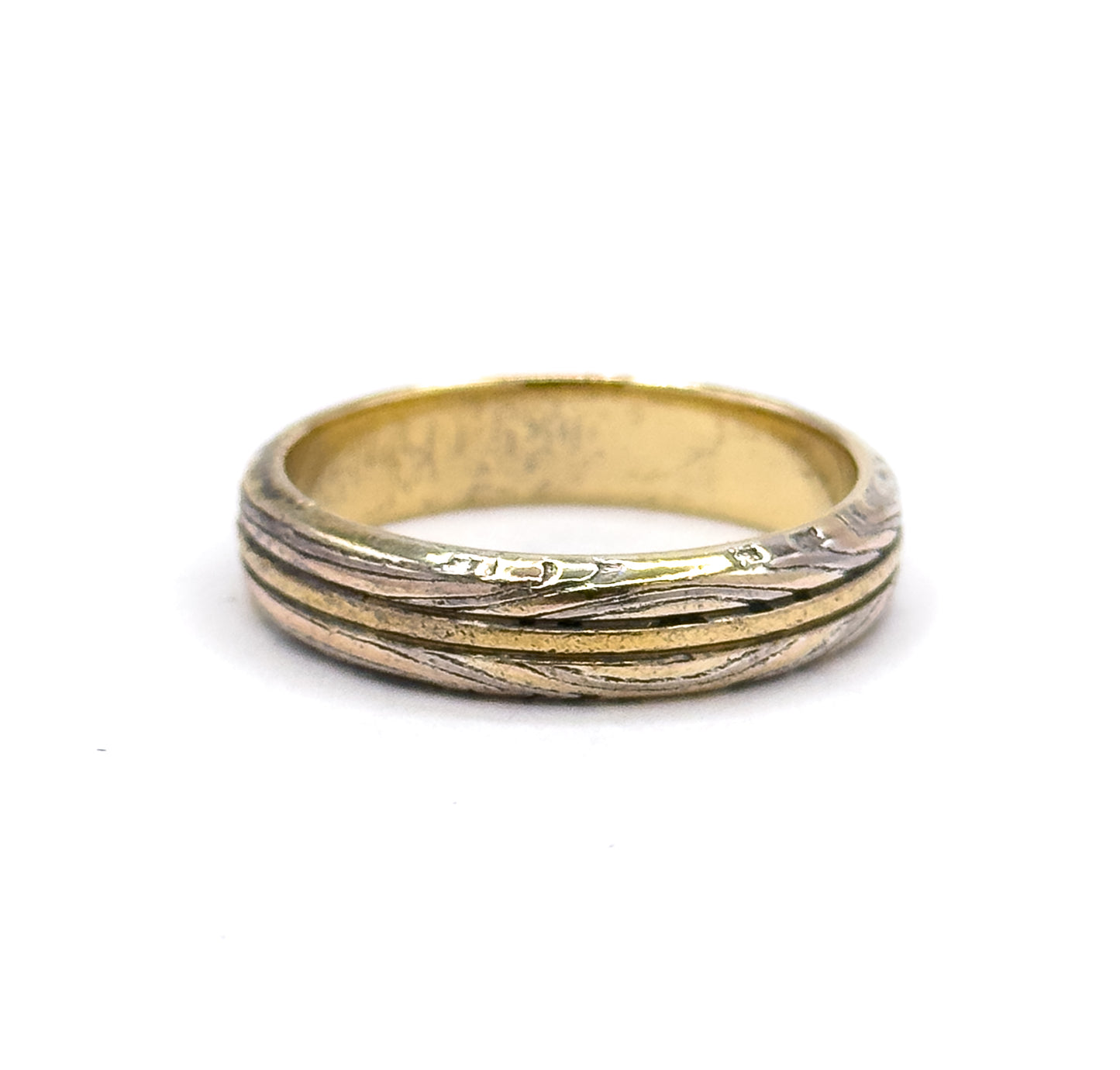 George Sawyer Mokume Gane Band Ring in Gold & Sterling Silver