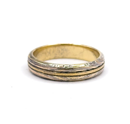 George Sawyer Mokume Gane Band Ring in Gold & Sterling Silver