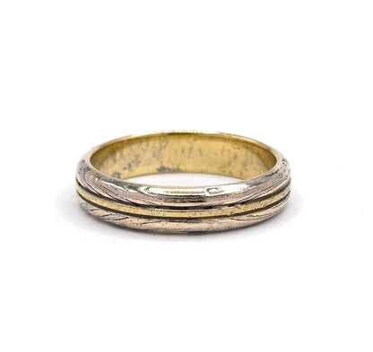 George Sawyer Mokume Gane Band Ring in Gold & Sterling Silver
