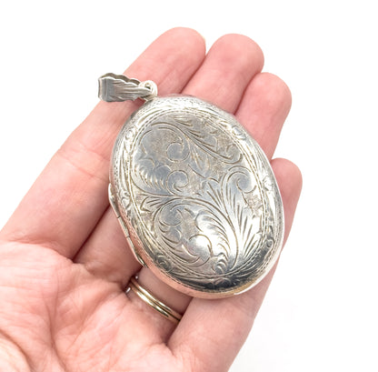 Vintage Victorian Revival Sterling Locket Pendant