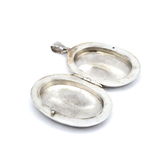Vintage Victorian Revival Sterling Locket Pendant