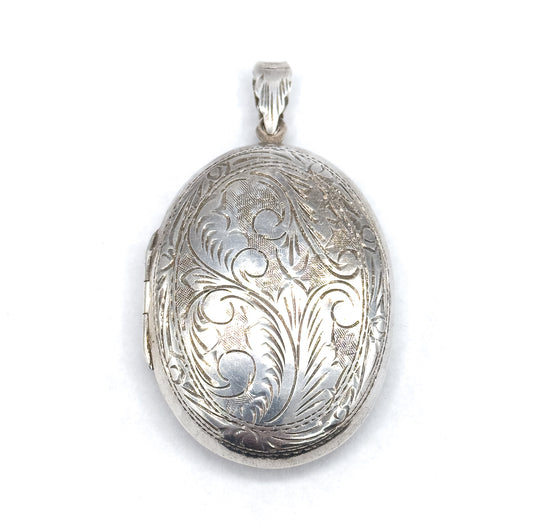 Vintage Victorian Revival Sterling Locket Pendant
