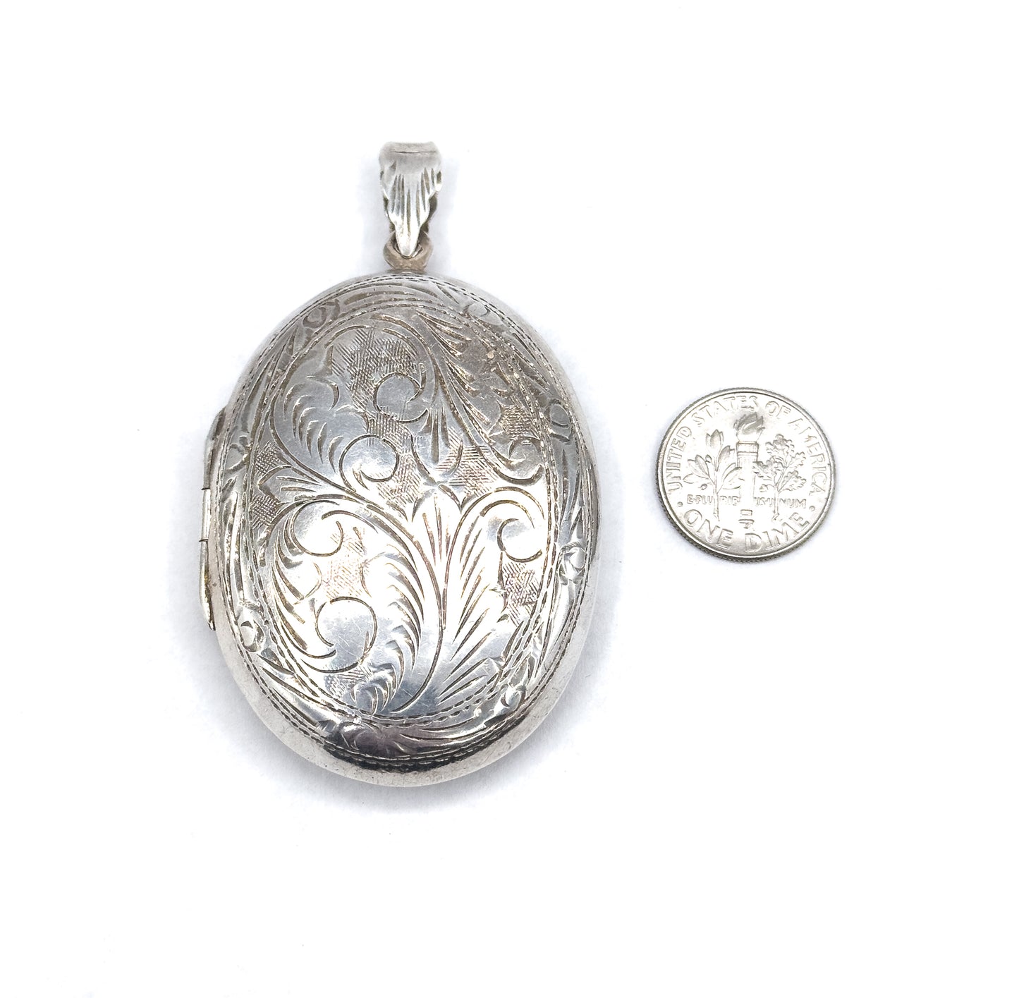 Vintage Victorian Revival Sterling Locket Pendant