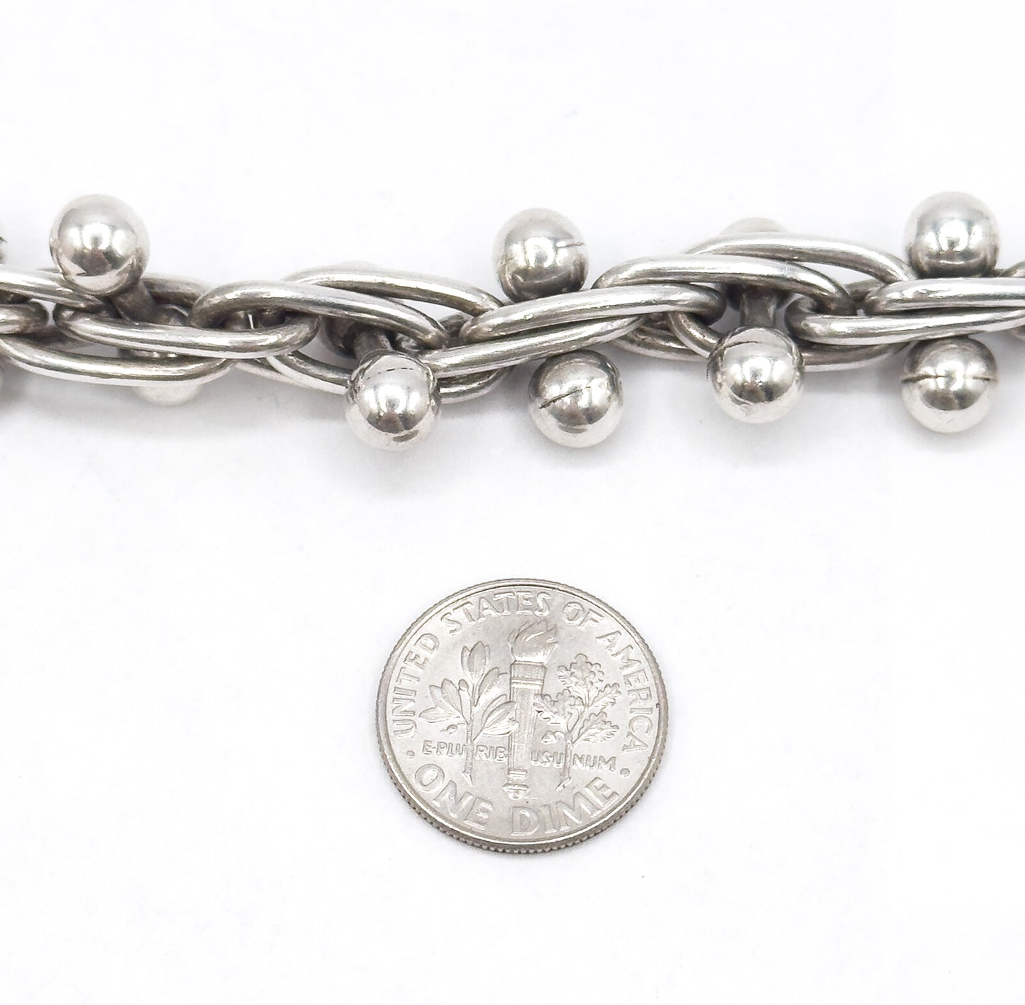 Vintage Industrial hardware Bracelet in Sterling Silver