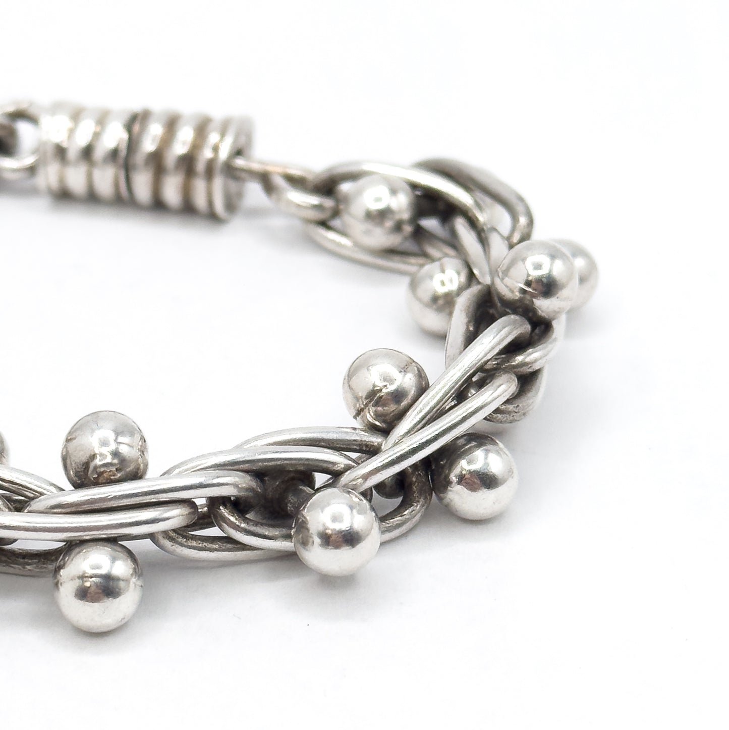 Vintage Industrial hardware Bracelet in Sterling Silver