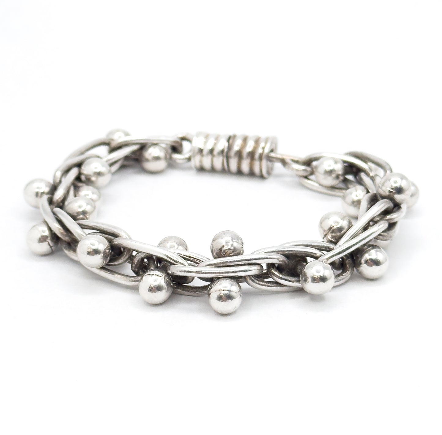 Vintage Industrial hardware Bracelet in Sterling Silver