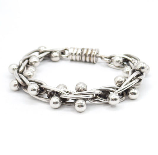 Vintage Industrial hardware Bracelet in Sterling Silver