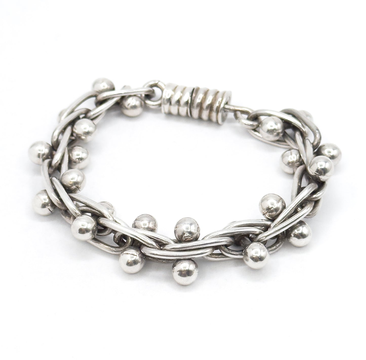 Vintage Industrial hardware Bracelet in Sterling Silver