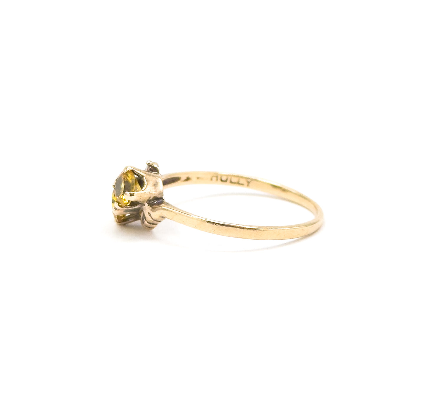 Vintage Toi et Moi Yellow Sapphire Ring in 10K Gold