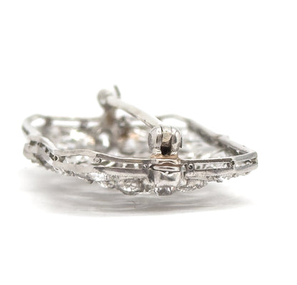 Edwardian Old European Cut Diamond Brooch in Platinum