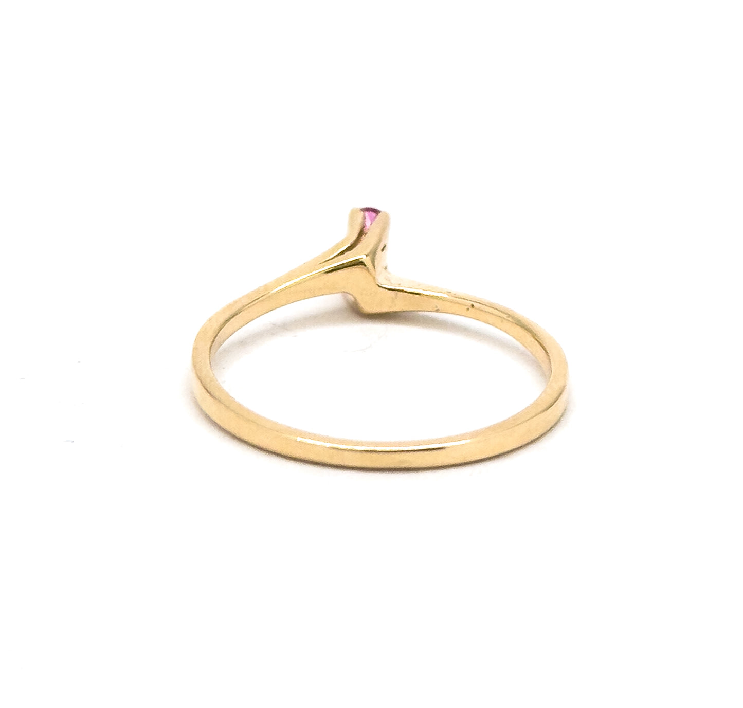 Vintage Toi et Moi Ring with Pink Sapphires in 10K Gold