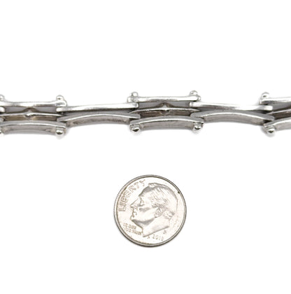 Rugged Vintage Harley-Davidson Gate Link Bracelet in Silver