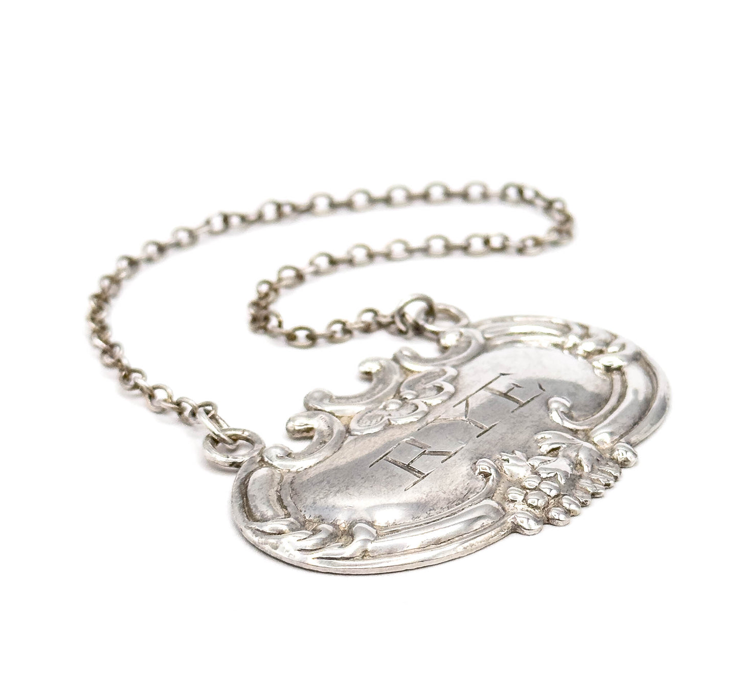 Wallace Silver Company RYE Decanter tag
