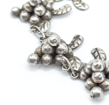 Mid-Century Grape Bracelet in Sterling Silver, Mexico