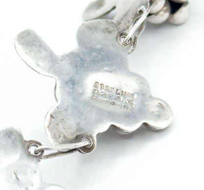 Mid-Century Grape Bracelet in Sterling Silver, Mexico