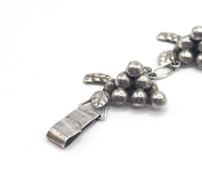 Mid-Century Grape Bracelet in Sterling Silver, Mexico