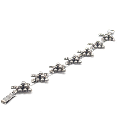Mid-Century Grape Bracelet in Sterling Silver, Mexico