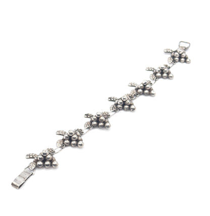 Mid-Century Grape Bracelet in Sterling Silver, Mexico