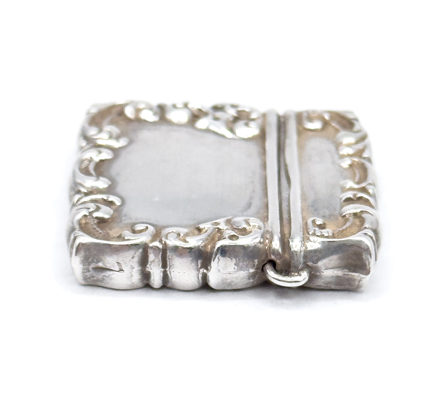 Antique Monogram Stamp Holder in Sterling Silver