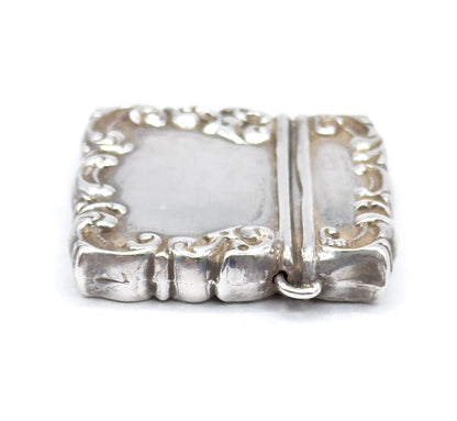 Antique Monogram Stamp Holder in Sterling Silver