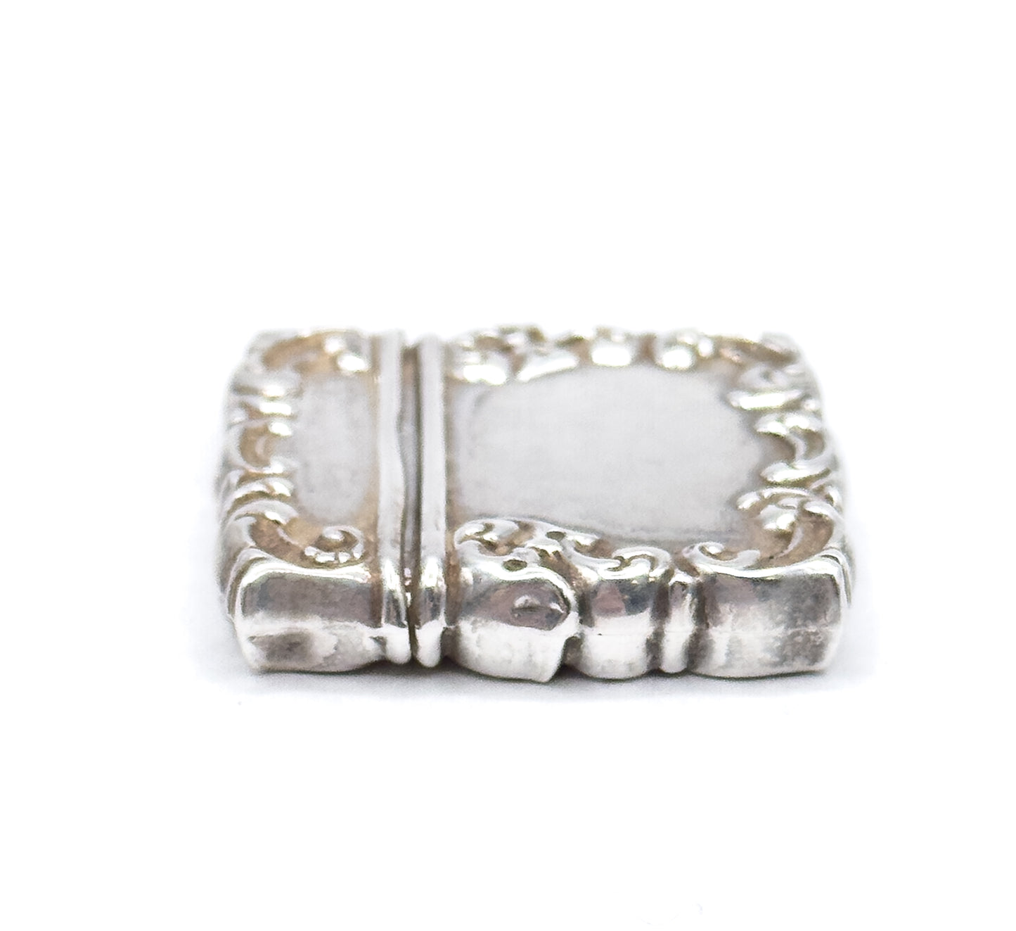 Antique Monogram Stamp Holder in Sterling Silver
