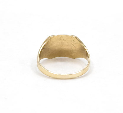 Vintage Ostby & Barton "CJ" Initial Signet Ring in Gold
