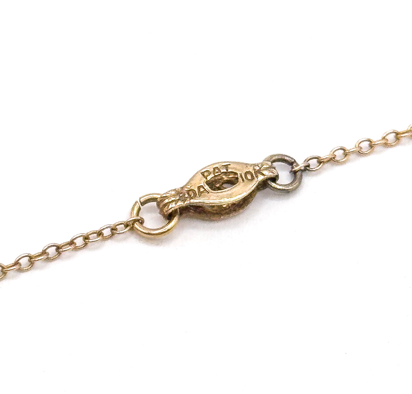 Art Deco Old Mine Cut Diamond Lavalier Pendant in Rose Gold