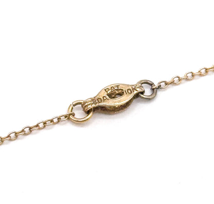 Art Deco Old Mine Cut Diamond Lavalier Pendant in Rose Gold