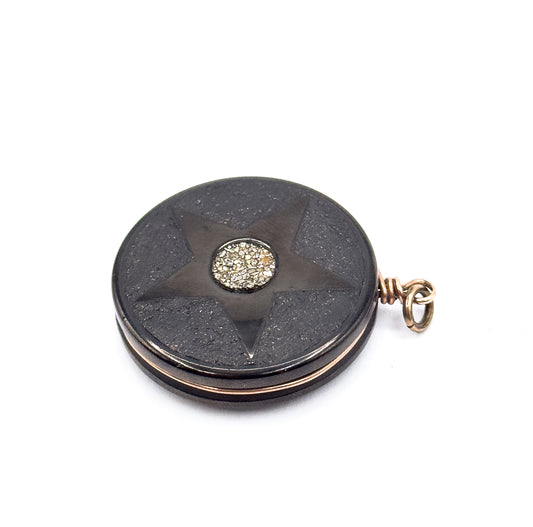 Victorian Pyrite Star Pendant Fob