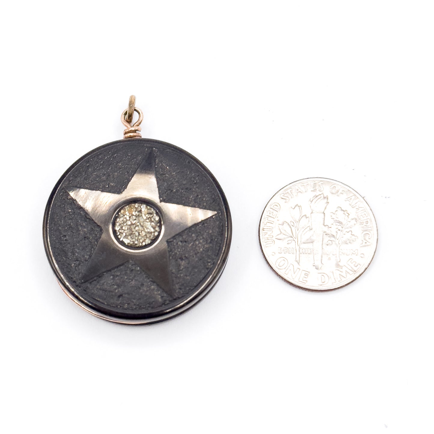 Victorian Pyrite Star Pendant Fob