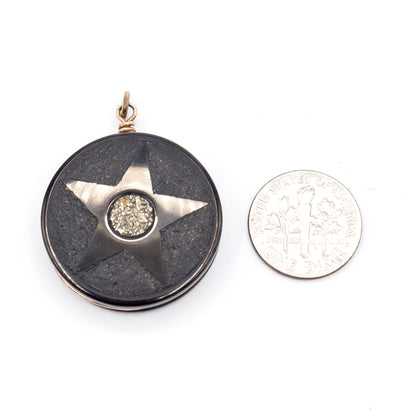 Victorian Pyrite Star Pendant Fob