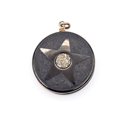 Victorian Pyrite Star Pendant Fob