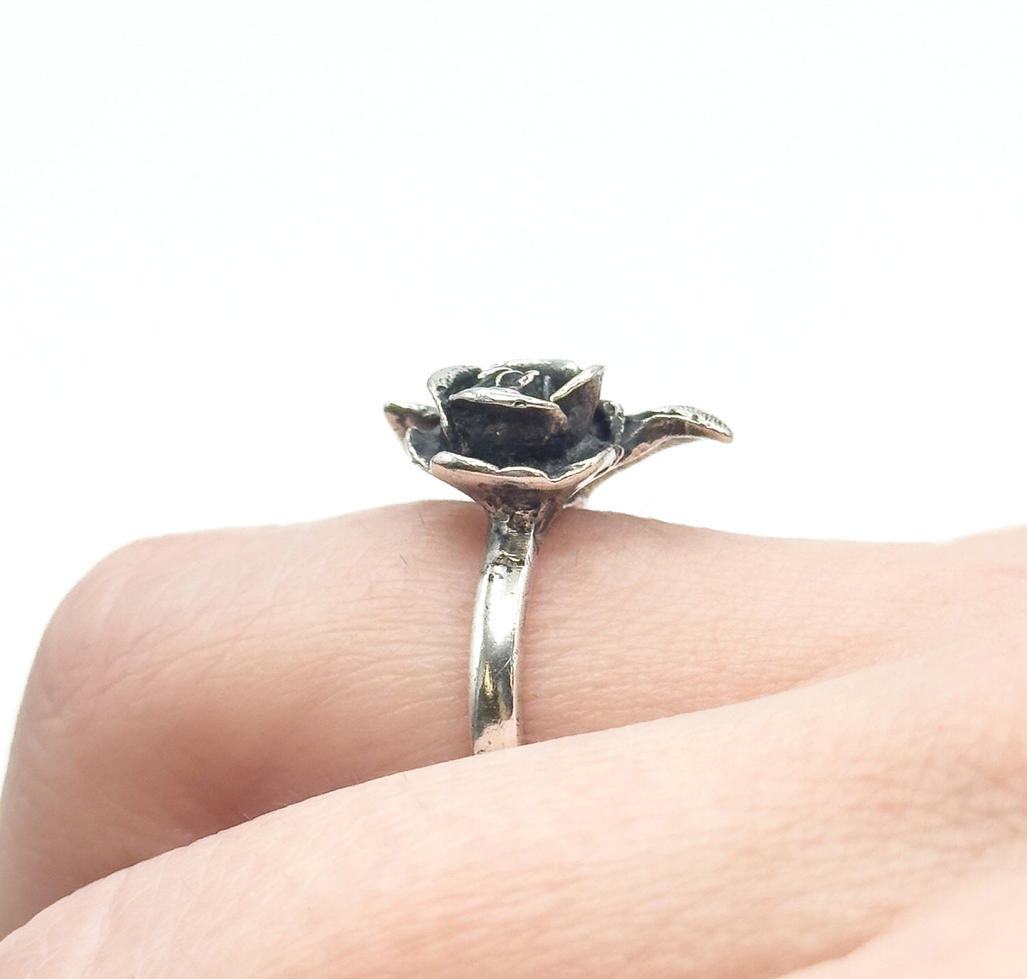 Vintage James Avery Rose Ring in Silver