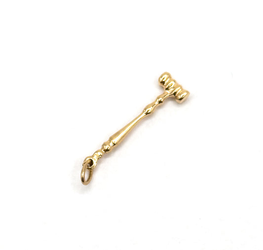 Gavel Hammer Charm in 10K Yellow Gold
