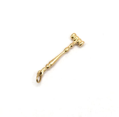 Gavel Hammer Charm in 10K Yellow Gold