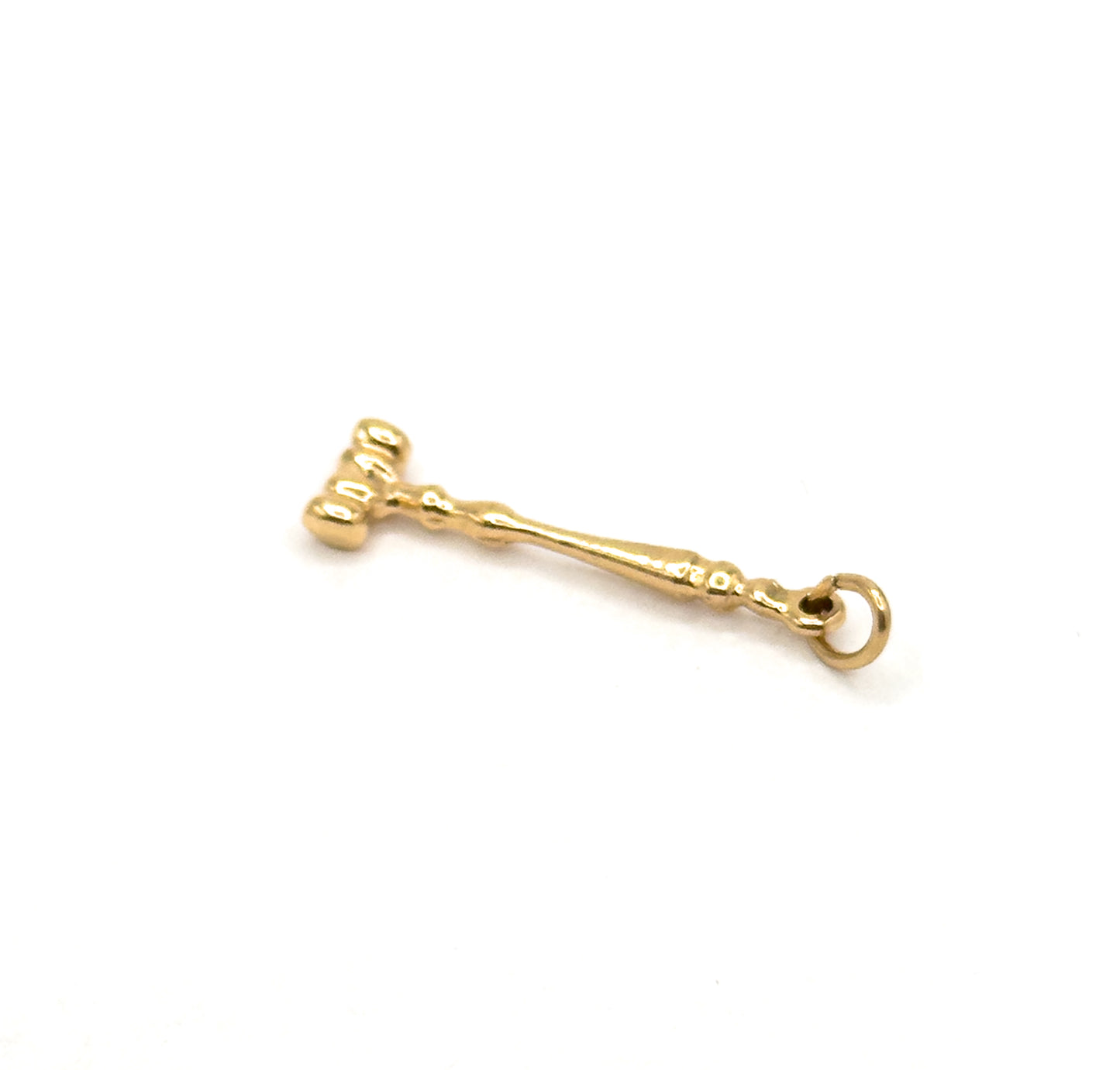 Gavel Hammer Charm in 10K Yellow Gold