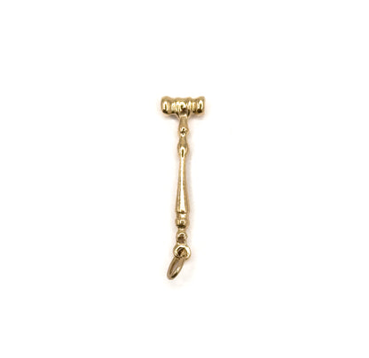 Gavel Hammer Charm in 10K Yellow Gold